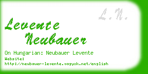 levente neubauer business card